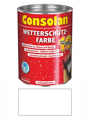 Preisvergleich Produktbild 2,5 Liter Consolan weiß Wetterschutzfarbe
