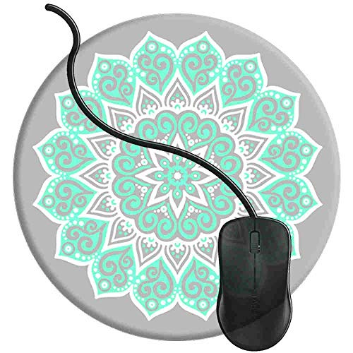 Preisvergleich Produktbild Mauspad Friedensmandala Tiffany, Runde Gaming Mauspad Matte Reibungslos Weich Rutschfester Gummi Basis für PC Laptop 1U15