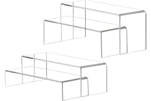 Akryl avståndshållare för display, 4 stycken akrylriser visningsstativ, akryldisplay risers för samlarsmycken funko pop figur