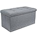 Produktbild Homfa Hocker Bank Fußablage Hocker Kubus/3 Cubi savaspazio Aufbewahrungsbox Sitzbank Faltbar Belastung 200 kg (grau) 76*38*38cm