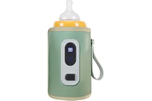 Baby Milk Flaskvärmare 5 Hastigheter Bärbar Flaskvärmare Baby Milk Heat Keeper med LED-skärm USB Warmer Flaska för Bilresor (