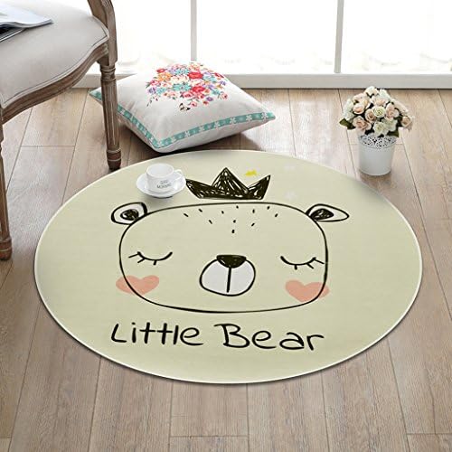 Simple Fashion Cartoon Circular Carpet Bedroom Living Room Coffee Table Computer Chair Mats ( Color : B , Size : Diameter 80CM )