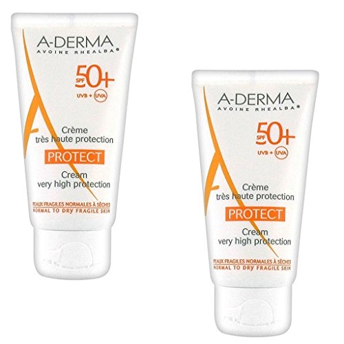 2 A-derma Protect Cream Sfp50+ 2x40ml High Protection Cream for Sensitive Skin Savings Offer