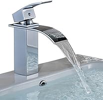 Auralum&reg; Mitigeur pour Lavabo Robinet &agrave; monocommande avec cascade pour cuisine et salle de bain
