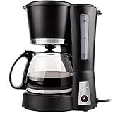 Kaffeemaschine mit Glaskanne Perfekt für den Campingurlaub Klein, handlich und einfach zu bedienen Wiederverwendbarer Kaffeefilter (auswaschbar) Inhalt: 0,6 Liter Geeeignet für 6 Tassen Ein-/ Ausschalter mit Kontrollampe Anti-Tropfsystem Material: Glas und Kunststoff Warmhaltefunktion Wasserstandsanzeige Automatsisches Abschalten nach 40 Minuten Abnehmbarer Behälter Anti-Rutsch-Füße Leistung: 550 Watt Produktmaße (HxB): ca. 24 x 19 cm Gewicht inkl. Originalverpackung: ca. 1,1 kg