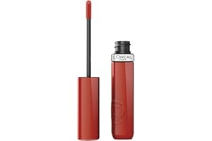 L'OREAL PARIS L'Oréal Paris - Laque à Lèvres Liquide Effet Vinyle - Couleur Intense & Fini Brillant - 16h* de Brillance Laquée Inarrêtable - Sans Transfert - Infaillible Laque Resistance - Teinte : Café Parisien