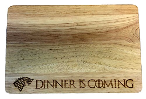 Game of Thrones Haus Stark "Dinner Is Coming" Schneidebrett aus Holz