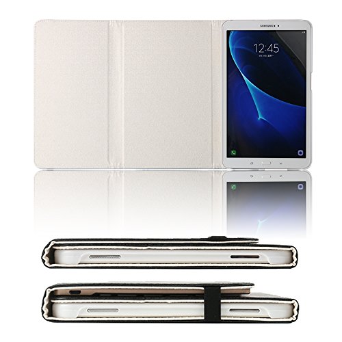 Samsung Galaxy Tab A 10.1 Tastatur-KVAGO Hülle mit Bluetooth Ultra-Thin deutschen QWERTZ Tastatur (SM-T580N SM-T585N) 7 Farbige Hintergrundbeleuchtung Keyboard Auto Schlaf/Aufwach Funktion Case Einschließlich der Schutzfolie und Eingabestiftt für Galaxy Tab A 10.1-Schwarz - 6