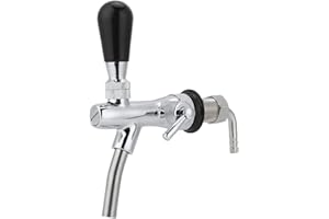OrangeClub Einstellbare Bierhahn Wasserhahn Edelstahl Fassbier Wasserhahn Durchflussregler Verchromung Schaft, G5/8 Gewinde Einstellbarer Bier Zapfhahn für Home Bar Restaurants
