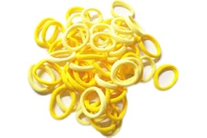 Morices 50 Pcs Gradient Yellow Hair Ties for Women, No Metal Elastic Ponytail Holders for Girls, No Damage Seamless Stretch Hair Bands Hair Accessories for Thick Heavy and Curly Hairs