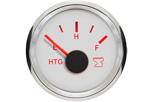 ELING Misuratore di livello del serbatoio di scarico delle acque reflue da 2 '' impermeabile 0-190ohm Indicatore di segnale 52mm 9-32V con retroilluminazione per motoscafi a vela