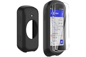 Moorovgi Custodia+2 Pezzi Vetro Temperato per Garmin Edge 830,Pellicola Protettiva Proteggi Schermo Accessorio per Computer da Bici GPS per Garmin Edge 830 (Black)