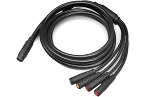 XBERSTAR Connecteur électrique 1T4 avec câble d'extension de 105 cm pour accélérateur, frein et affichage des pièces vélo accessoires
