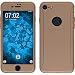 Produktbild PhoneNatic Case für Apple iPhone 7 Hülle gold 360° Fullbody Hard-case für iPhone 7 Case