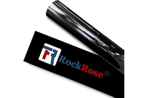 RockRose 5% Nano Ceramic Car Window Tint 50 CM X 4.5M 2PLY Privacy Film Heat Block, 99% UVR, and 85% IRR Block for Auto or Home Strong Adhesive, Easy Shrink, Plotter Friendly - Charcoal