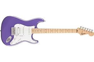 Squier by Fender Limited Edition Sonic® Stratocaster® Electric Guitar HSS, Maple Fingerboard, White Pickguard, Ultraviolet