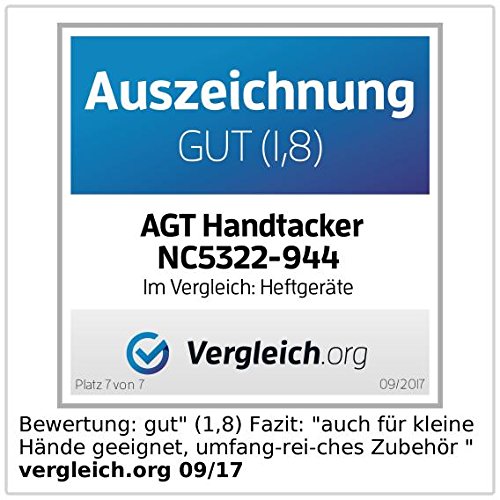 AGT 3in1-Handtacker mit 600-teiligem Klammer-Sortiment - 5