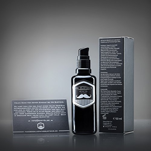 Hochwertiges Bartpflege Set – inklusive Mr. Burton´s Bartöl, Bartbürste, Bartschere und Kamm – als Geschenk, oder Geburtstagsgeschenk für Männer und Bartträger (CLASSIC) - 7