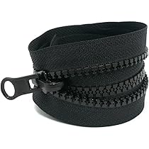 2 Cerniere Lampo Nere Divisibili - Lunghezza 55 Cm, Misura #5, Per Abbigliamento E Arredamento