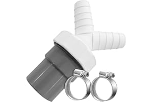 Podwójne złącze rury odpływowej Y do pralki i zmywarki z wylotem rozdzielacza odpadów do rury Ø 40 mm i wlotu Ø18-23 mm - zestaw zawiera 2 metalowe zaciski Ø20-32 mm - MONTERAL