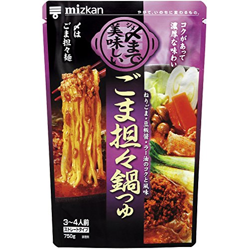 ミツカン 〆まで美味しいごま担々鍋つゆ ストレート 750g×12個