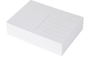 EWTSHOP Lot de 100 cartes postales blanches format A6 - Idéales pour la création de travaux manuels et créer des cartes postales personnalisées.