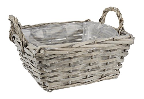 Preisvergleich Produktbild Othmar Weidenkorb Pure, Quadratisch, Grau