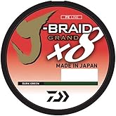 Daiwa Daiwa JBGD8U8-150GL J-&Ouml;rg&uuml; X8 B&uuml;y&uuml;k &Ouml;rg&uuml;l&uuml; İp, 150 Yard, 8 lb Test Edilmiş, 5 in&ccedil; &Ccedil;ap, A&ccedil;ık Gri