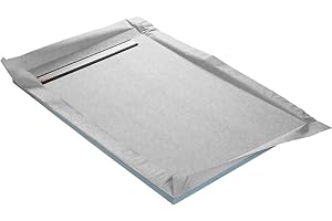 U-TILE Receveur de douche à carreler monopente + natte étanche + siphon ultra plat - 140 x 90 cm