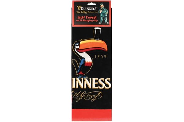 Guinness Toucan golfhandduk med hängande klämma