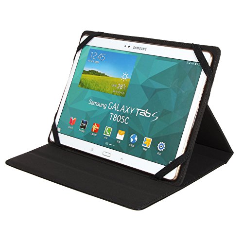Universal Slim Tasche für Tablet Modelle 7, 8, 9 oder 10 Zoll Größe Schutz Case Hülle Cover (9 / 10 Zoll, Schwarz) - 2