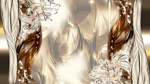 Vlies Fototapete 500×280 cm – 3 Farben zur Auswahl – Top – Tapete – Wandbilder XXL – Wandbild – Bild – Fototapeten – Tapeten – Wandtapete – Abstrakt Blumen Lilien a-C-0041-a-b - 2