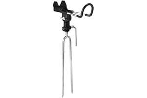 CRSUSUKJ Portacanne, Porta Canne da Pesca in Acciaio Inossidabile Regolabile a 360°, Supporto Per Canna da Pesca, Portacanna Per Pesca da Riva, Pesca da Spiaggia, Pesca da Fiume.