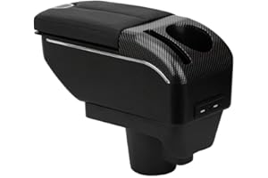 ZENVI Centre Armrests Compatible with Opel Astra H Armrests 2004-2008 Centre Console Organiser Armrests Two-Door Style Usable Elbow Support (Black Style)