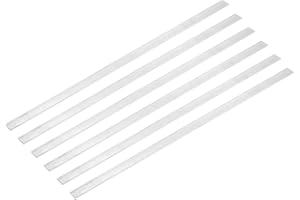 sourcing map 6 Pcs Square Aluminum Flat Bar, 1/16" (1.5mm) Thick x 31/64" (12mm) Width x 12" (305mm) Long 6061 Aluminum Flat Plate Solid New Mill Stock Silver for Industrial Building