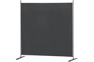 ‎AUFUN Aufun 1 Teile Paravent Sichtschutzwand 185x180cm Stellwand Sichtschutz Verstellbar Trennwand Raumteiler für Büros Balkon, Anthrazit