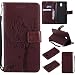 Produktbild Samsung Galaxy J5 2017/Pro hülle PU Lederhülle Brieftasche Tasche Hüllen Prägung Baum und Katzen Flip Hülle im Bookstyle Cover Schale Ständer Etui Karten Slot mit Magnetverschluss Schutzhülle DECHYI case cover Braun