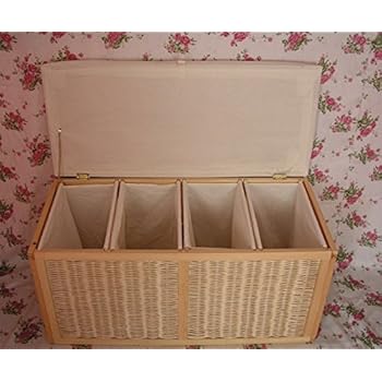 Gabella Wäschesortierer Sitztruhe Sitzbank Truhe Truhenbank Viviane XL