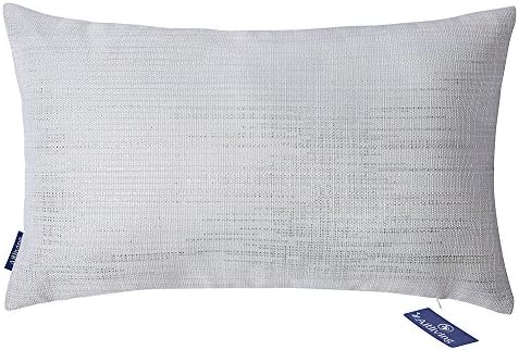 Aitliving Bolster Cushion Pillow Cover Creamy Warm Silver Metallic Print Breakfast Pillowcase Linen Blend Seat Pillow Cover 12X20inch, 30x50cm