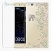 Produktbild Huawei P10 lite Hülle mit Glas Schutzfolie, Bestsky Klar Transparent Weiche flexible Silikon Schutzhülle mit Schön Muster Motiv Fall Handyhülle Tasche Case für Huawei P10 Lite, Elefanten blumen