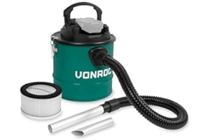 VONROC Aspiracenere a batteria VPower 20V. Serbatoio 12L - Filtro HEPA. Batteria e caricatore rapido esclusi