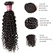 Longqibeauty® 3Bundles JERRY CURLY Brazilian Virgin Hair Weave Extensions Curls Hair Weft 100% Human Hair Natural Black Color Mix Length (12inches 12inches 14inches)