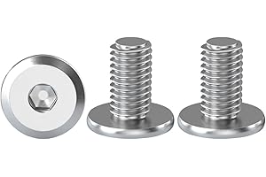 Drenky Flachkopfschrauben Innensechskant, 20 Stück M6x10mm Flachkopf-Innensechskantschraube Edelstahl A2 V2A Schrauben mit Halbrundkopf Edelstahlschrauben Vollgewinde