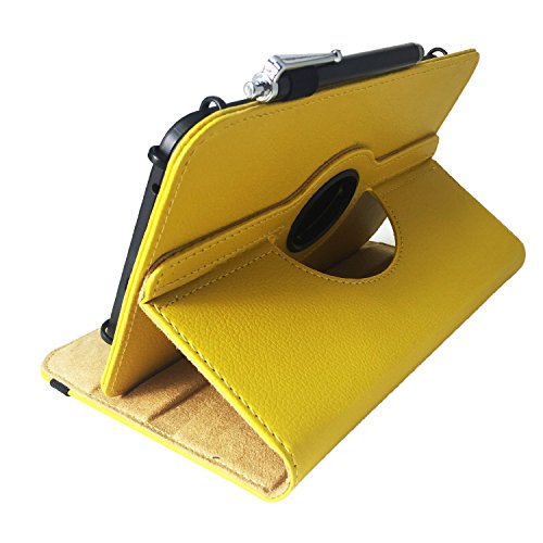 ChildPad M755 1024×600 Tablet PC – 7 Zoll Drehbare Tablet Schutztasche mit Standfunktion + Touch Pen – Gelb 7 Zoll 360 - 2
