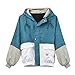 Produktbild Yazidan Damen Lange Ärmel Mantel Corduroy Patchwork Übergröße Jacke Sport Windjacke Farbblock Draussen Wandern Strandkleidung Pullover Hoodie Frau Warm Parka Winter Sweatshirt(Blau,XL)