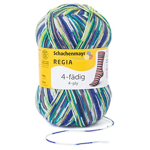Regia 9801269-07205 Handstrickgarn, Wolle, pfau, 16 x 9 x 9 cm