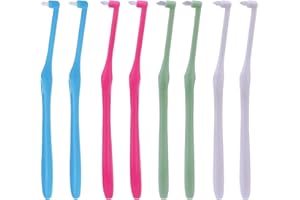 8 PCS kurkip Interspace Toothbrushes Soft Trim Toothbrush Single Tufted Toothbrush Orthodontic Interdental Interspace Brush for Detail Cleaning