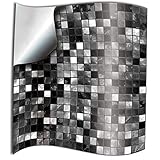 24x Autocollant en tuile pour Salle de Bain et Cuisine 15x15 cm Noir blanc mosaïque Autocollants adhésifs du film 2D pour les tuiles pour Les Carreaux de Murs Décor Gorreto