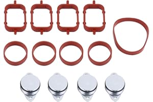 KEENSO 1 Juego de Juntas de Colector de Admisión, 22 mm, Tapones, Mariposas y las Juntas de Goma(4 piezas)