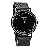 Baciami SKMEI Unisex Armbanduhr - Analog mit Metallarmband, Quarz, Schwarz